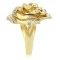 thumbnail image 4 of Matte Gold & Rhodium Brass Ring with AAA Grade CZ in Clear for Women Style 0W250, 4 of 4
