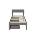 thumbnail image 3 of AFI Boston 14" Twin Wood Platform Bed Frame with Set of 2 Storage Drawers, Grey, 3 of 6