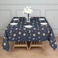 thumbnail image 3 of Dark Blue Sun Moon Star Eye Planet Pattern Square Tablecloth,Waterproof Square Table Cover,Wipeable Spillproof Washable Table Cover for Home Kitchen Party Decor 42"X42"(107x107cm), 3 of 6