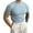 Sky Blue, variant on Summer Men T-shirt Solid Color Thread Slim Fit Elastic Quick Dry Short Sleeves Sweat Absorption Thin Half-high Collar Pullover Gym Training Daily Wear Sport Top