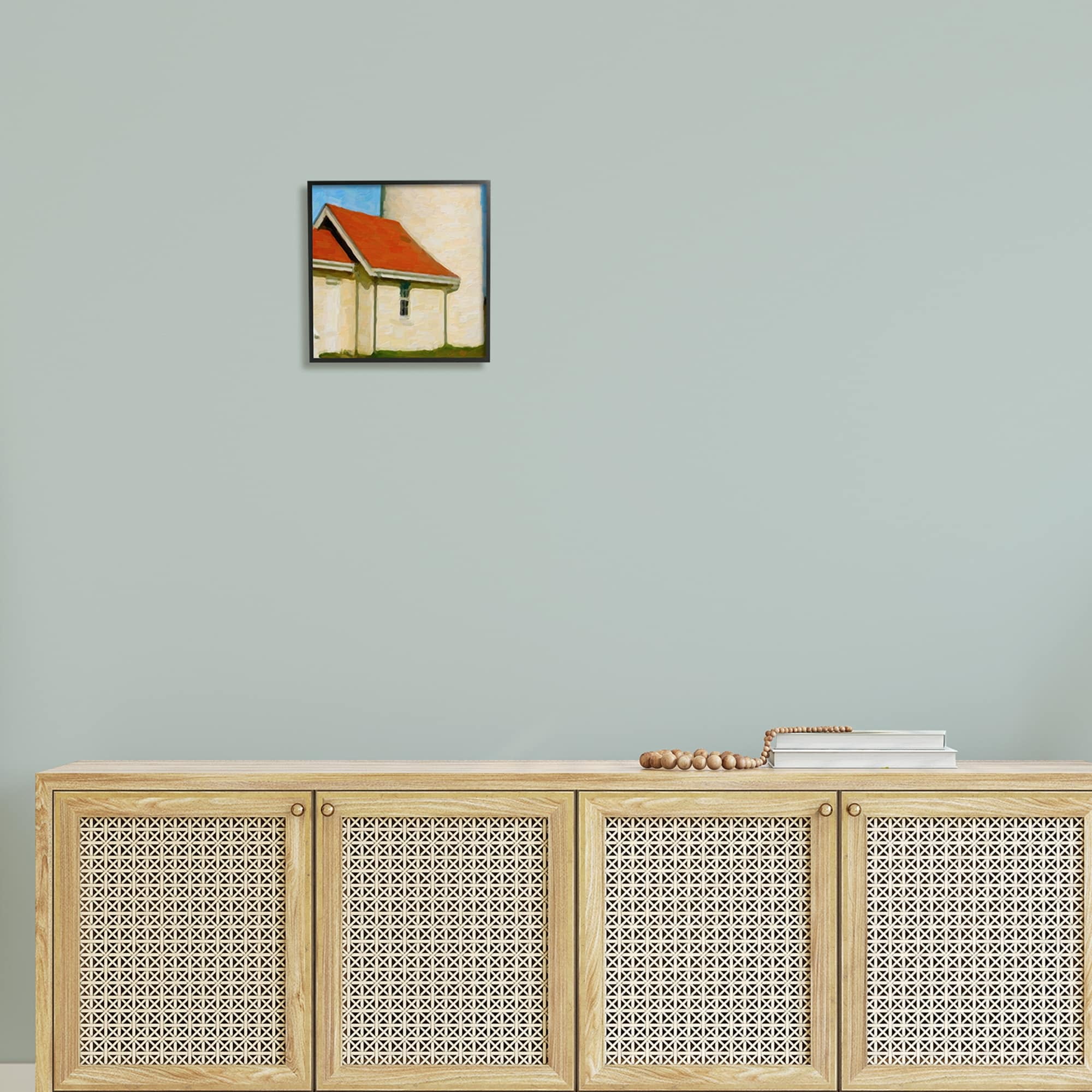 Stupell Industries Close Up Ocean Lighthouse Coastal Building Architecture Painting Black Framed Art Print Wall Art, Design by Graffitee Studios