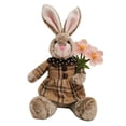 thumbnail image 3 of Conejo de Pascua Festivales de Pascua Regalo Decoración del hogar Estatua decorativa de conejo de peluche chica, 3 of 9