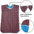 thumbnail image 4 of 3 Pack Adult Bibs With Crumb Catcher - Washable Adult Dining Bib, Large Adult-E, 4 of 5