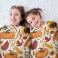thumbnail image 5 of Fall Pumpkins Sunflowers Autumn Pattern Round Blanket,Comfortable Soft Flannel Throw Blanket,All Season,Warm Lightweight Blankets for Sofa Bed Couch Living Room Chair 47"x47", 5 of 5