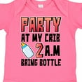 thumbnail image 4 of Inktastic Party at My Crib 2 A.m. Bring Bottle Baby Humor Boys or Girls Baby Bodysuit, 4 of 5