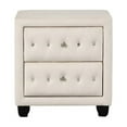 thumbnail image 5 of Galaxy Home Furnishings Monica 5-Piece Tufted Velvet King Bedroom Set in Cream, 5 of 18