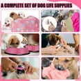 thumbnail image 2 of 50 Pcs Puppy Supplies Starter Kit for Small Dogs Puppy Essentials Includes Leash, Bowls, Teeth Brushes, Water Bottle, and More Accessories for Dogs Pet Day Welcome Gift(Pink), 2 of 7
