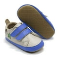 thumbnail image 3 of Old Soles Toddlers Star Markert Walker Sneakers, Gris \ Neon Blue,18 EU (2 US) M US, 3 of 7