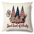 thumbnail image 1 of Funda de almohada del Día de la Independencia | Diseño de letras de la bandera estadounidense | Estuche de cojín de lino patriótico de EE. UU. para sofá de oficina | Cuidado fácil | Decoración del, 1 of 6