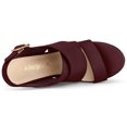 thumbnail image 4 of Women's Platform Heels Ankle Strap Wedges Sandals, 4 of 6