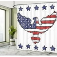 thumbnail image 5 of Ambesonne Animal Shower Curtain, Patriotic Eagle, 69"Wx75"L, Red Blue, 5 of 5