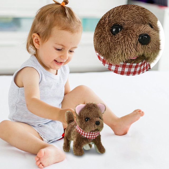 Chiot Robot Milow, Milow - Mon Chiot Robot Réaliste, Chiot Robot Milow Réaliste, Chiot en Peluche Interactif Électronique - Marche, Aboie, Remue la Queue, Chiot Robot Milow pour Enfants