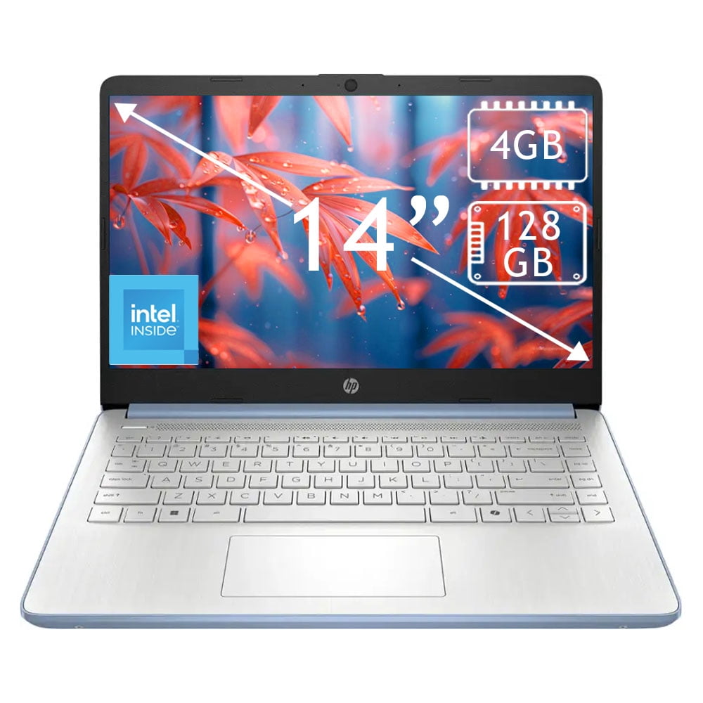 Laptop Hp 14" Intel Celeron 4GB 128GB Azul 14-dq6012dx