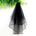 thumbnail image 5 of Troglfold black veil 1pc Bride Wedding Veil Retro Black Long with Ribbon Border for Women Ladies (Black), 5 of 10