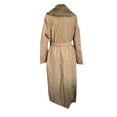 thumbnail image 5 of EOYWHK Long Peacoats for Women Belted Overcoats Double Breasted Trench Coat Woolen Warm Cozy Outerwear with Collar, 5 of 6