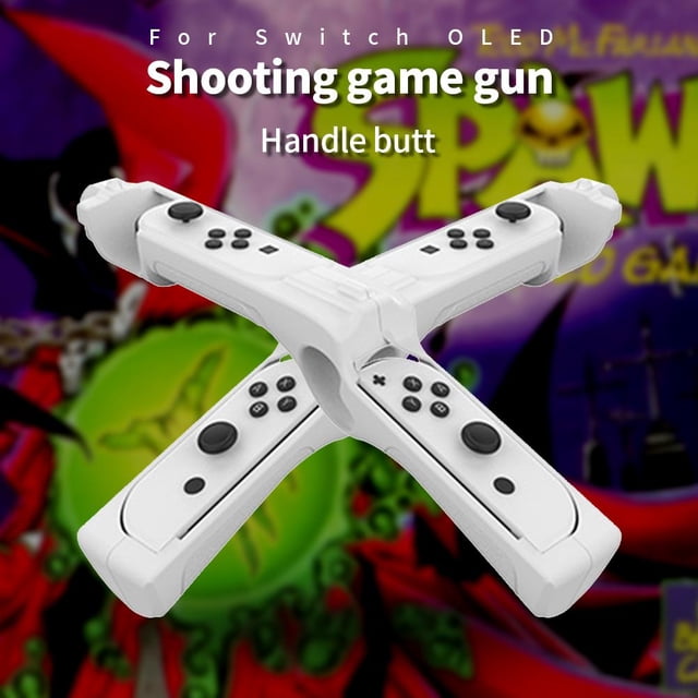 Gun Shape Handgrip Sense Joystick for NS/NS OLED Game Controller (White) Ndcxsfigh Para estrenar