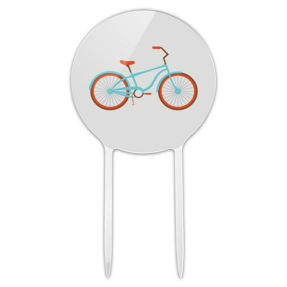 Acrylic Bicycle Bike Cycling Cycle Cake Topper Party Decoration for Wedding Anniversary Birthday Graduation