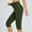 Army Green, variant on Pntutb Best Womens Knee Length Leggings Yoga Workout Exercise Capris For Summer With Pockets