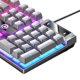 thumbnail image 4 of mecánico para juegos con cable, RGB retroiluminado USB 104 teclas Respuesta rápida Controles multimedia cómodo para computadora de , GRIS Macarena Teclado mecánico, 4 of 4