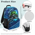 thumbnail image 7 of POLERO Monster Truck Fire Print Side Pockets Travel Bag, Polyester Adjustable Shoulder Strap Breathable Schoolbags for Hiking Outdoor Activities, 7 of 7