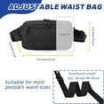 thumbnail image 2 of Small Fanny Pack Men Women, Waterproof Waist Bum Bag, 1.5L Adjustable Strap Crossbody Sling Bag​s W/D Ring for Travel Running Hiking, 2 of 7
