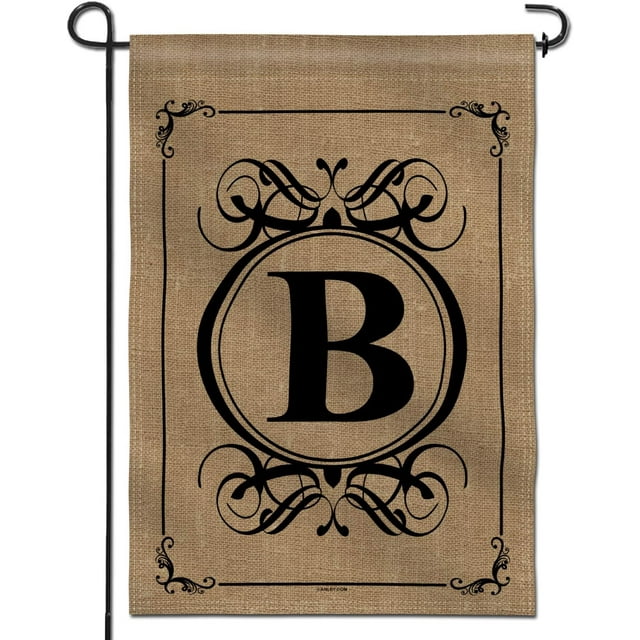Anley Classic Monogram Letter B Garden Flag, Double Sided Family Last Name Initial Yard Flags - Personalized Welcome Home Decor - Weather Proof & Double Stitched - 18 x 12.5 Inch