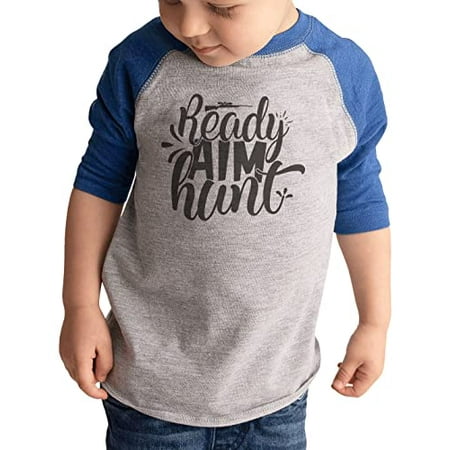 

7 ate 9 Apparel Kids Hunting Shirts - Ready Aim Hunt Blue Shirt 2T