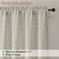 thumbnail image 6 of OVZME Judy Linen Valance Curtain with Rod Pocket, Light Filtering Short Curtain for Kitchen Bathroom & Basement Windows, 1 Panel, 60 x 12 Inches, 6 of 7