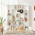 thumbnail image 2 of Costway 7-Tier Bookshelf Geometric Bookcase with 2 Anti-Tipping Kits Rustic Brown, 2 of 10