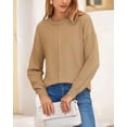 thumbnail image 4 of BTFBM Pullover Sweaters for Women Fall Crewneck Slouchy Long Sleeve Sweater Loose Casual Knit Tops Winter Clothes, 4 of 10