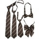 thumbnail image 1 of Corbata informal sin nudos para hombre, estilo café a rayas, estilo corto, para mujer, 1 of 2