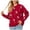 Red, variant on ShomPort Christmas Sweaters For Family Long Sleeve Crewneck Kint Sweater Womens Fall Winter Pullover Casual Blouse Tops