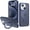 Blue, variant on Case for iPhone 15 Pro with Invisible Magnetic O-Stand, iPhone 15 Pro Phone Case 6.1" with Big Ring Holder [Compatible with Magsafe & Raised Bezels & Metal Buttons], Translucent