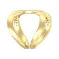 thumbnail image 3 of Araiya Fine Jewelry 10K Yellow Gold Round-shape Lab Grown Diamond Bypass Open Band Ring ( 3/5 cttw, D-F Color, VS Clarity) Size 10, 3 of 3