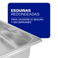 thumbnail image 4 of Inserto de acero inoxidable, tamaño tercio (33 x 17.8 cm), altura 2 y media pulgadas. INAT-2.5 Rhino Caledonia INAT-2.5, 4 of 6