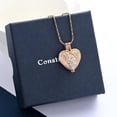 thumbnail image 3 of Stainless Steel Paw Print Heart Urn Pendant Cremation Jewelry for Dog Cat Ashes Urn Necklace Pet Memorial Jewelry Necklace that Opens inside, 3 of 7