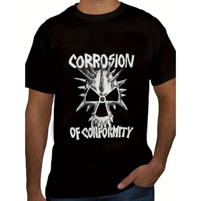 Camiseta de algodón de alta calidad para hombre, estilo vintage de los 90, con estampado de la portada del álbum "Rock Corrosion Of Conformity", divertida, estilo retro, novedosa, transpirable y relaj