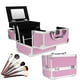 thumbnail image 1 of Neceser Reforzada Cosmetiquera Profesional Grande 32 Cm Metalica Organizador de Maquillaje Maletin Rigido Caja De Viaje Guarda Cosmeticos Organizador De Maquillaje (Rosa), 1 of 7