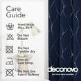 thumbnail image 3 of Deconovo Blackout Curtains Wave Foil Print Pattern, Navy Blue, 42W x 45L Inch, Thermal Insulated, Energy Saving Drapes for Bedroom, 2 Panels, 3 of 5