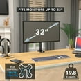 thumbnail image 4 of Single Monitor Desk Mount – Adjustable Arm, Full Motion, 32” Screen Support, Ergonomic Height, VESA Compatible, Clamp & Grommet Base, Cable Management, Black, 4 of 10