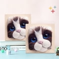 thumbnail image 4 of Fairnull Photo Frame Ornaments with Shaping Base Wool Felt Interactive Lovely Cat Head Doll Knitting Kit Household Supplies, 4 of 11