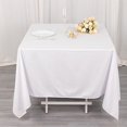 thumbnail image 3 of BalsaCircle 70x70 in White Premium Scuba Polyester Square Tablecloth Party Linens Events Decorations Supplies, 3 of 8
