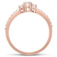 thumbnail image 2 of SuperJeweler Three Diamond Plus Promise Ring In Rose Gold For Women, 2 of 8