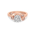 thumbnail image 5 of IGI Certified 1 Carat Round Shape Lab Grown Diamond Engagement Ring | 14K Rose Gold | Rosé Side Stone Diamond Ring | FG-VS1-VS2 Quality Friendly Diamonds, 5 of 7