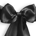 thumbnail image 3 of Lann's Linens - 10 Elegant Satin Wedding/Party Chair Cover Sashes/Bows - Ribbon Tie Back Sash - Black, 3 of 4