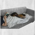 thumbnail image 6 of Basset Hound Soft Flannel Fleece Throw Blanket, Dog Innocently Lying Side Studio Shot Photo, Cozy Plush for Indoor and Outdoor Use, 60" x 80", Dark Taupe Coconut, by Ambesonne, 6 of 6