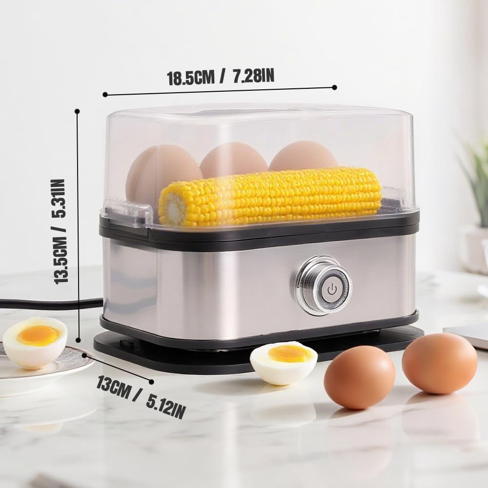 Multifunctional Egg Steamer, 2026 Rapid Electric Eggs Cooker, 6 Egg Capacity, Hard, Medium, Soft Boiled