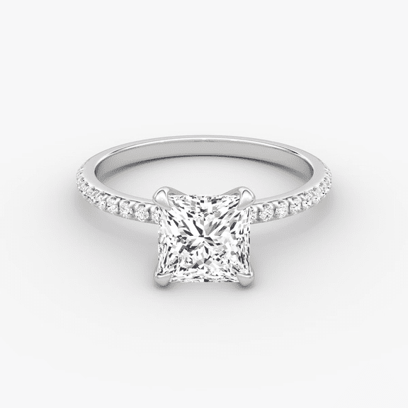 1.00 CT Princess Cut IGI Certified Lab Grown Diamond Engagement Ring for Women 925 Silver Bridal Jewelry