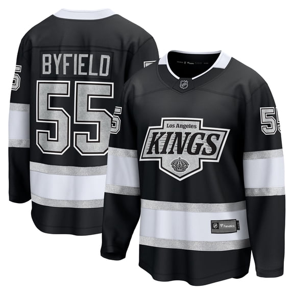 Men's Fanatics Quinton Byfield Black Los Angeles Kings Home Breakaway Jersey
