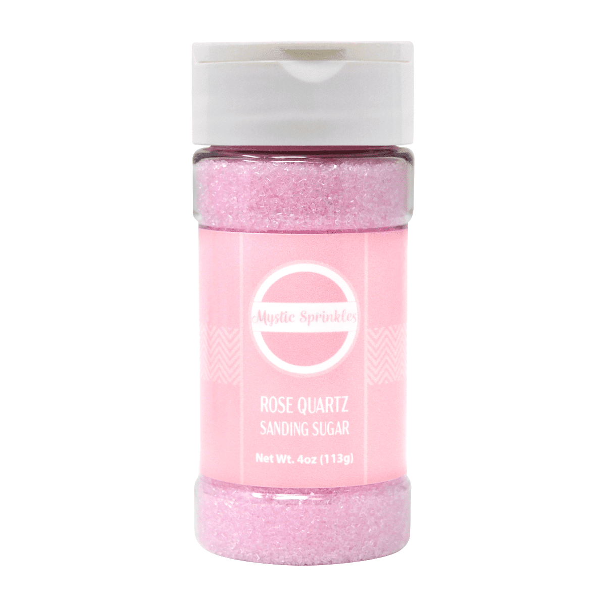 Mystic Sprinkles Rose Quartz Pink Sanding Sugar 4 oz.